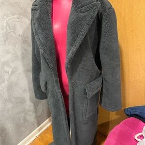 Topshop Charcoal Teddy Jacket